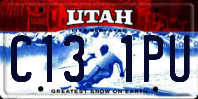 UT license plate C131PU