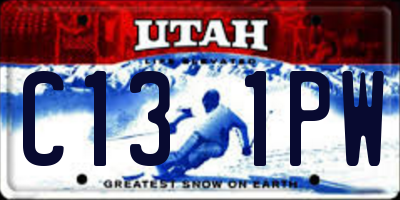 UT license plate C131PW