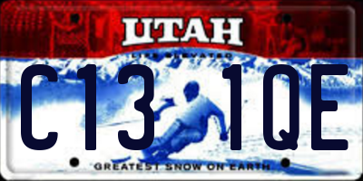 UT license plate C131QE