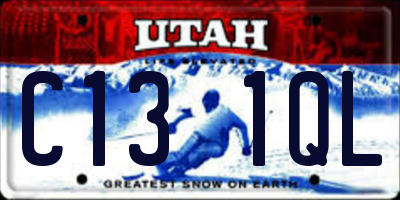 UT license plate C131QL