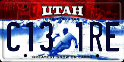 UT license plate C131RE