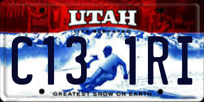 UT license plate C131RI