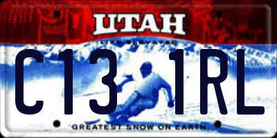 UT license plate C131RL