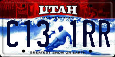 UT license plate C131RR