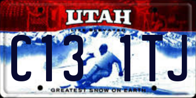 UT license plate C131TJ