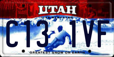 UT license plate C131VF