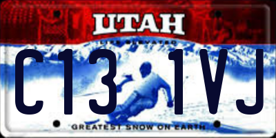 UT license plate C131VJ