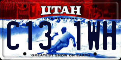 UT license plate C131WH