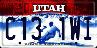 UT license plate C131WI