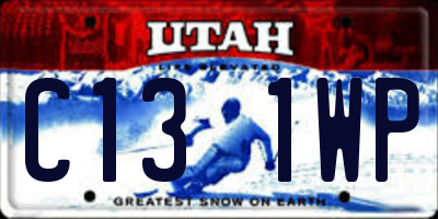 UT license plate C131WP