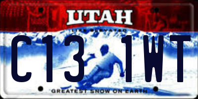 UT license plate C131WT