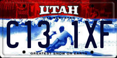 UT license plate C131XF