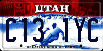 UT license plate C131YC