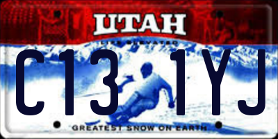 UT license plate C131YJ