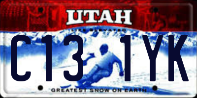 UT license plate C131YK