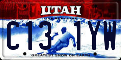 UT license plate C131YW