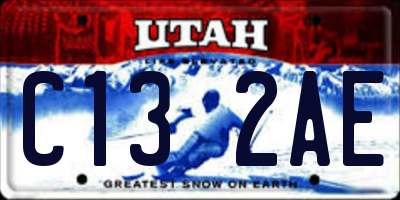 UT license plate C132AE