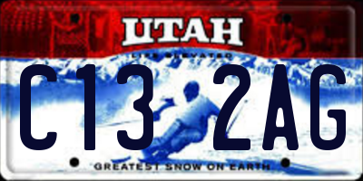 UT license plate C132AG
