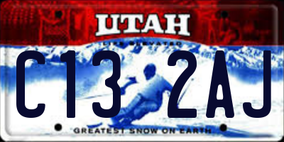 UT license plate C132AJ
