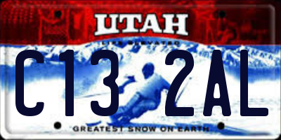 UT license plate C132AL
