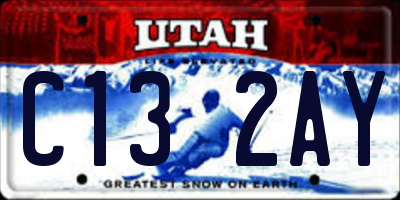 UT license plate C132AY