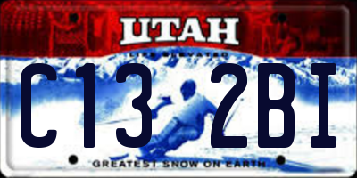 UT license plate C132BI