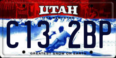 UT license plate C132BP