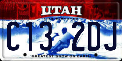 UT license plate C132DJ
