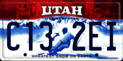 UT license plate C132EI