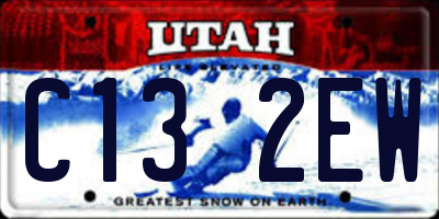UT license plate C132EW
