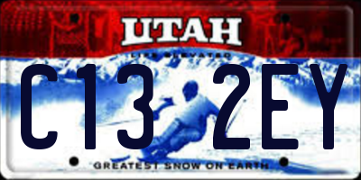 UT license plate C132EY