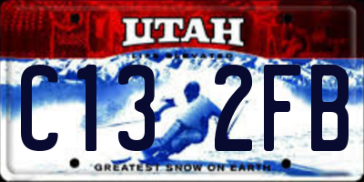 UT license plate C132FB