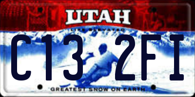 UT license plate C132FI
