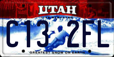 UT license plate C132FL