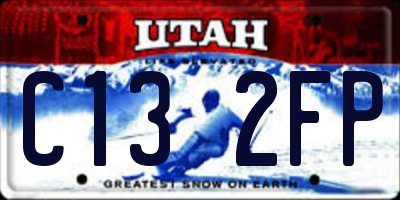 UT license plate C132FP