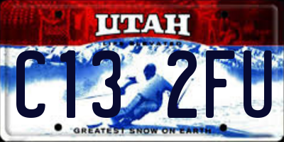 UT license plate C132FU