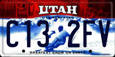 UT license plate C132FV