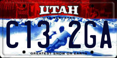 UT license plate C132GA