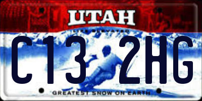 UT license plate C132HG
