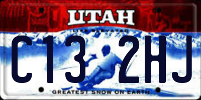 UT license plate C132HJ