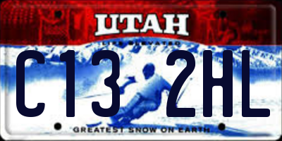 UT license plate C132HL