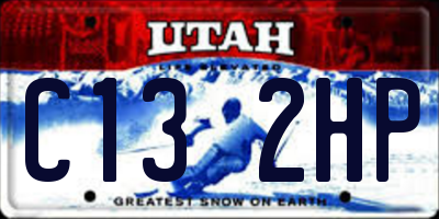 UT license plate C132HP