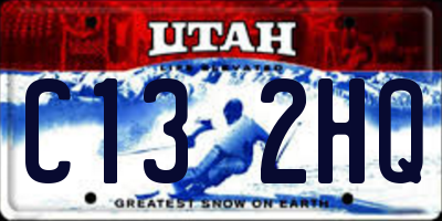 UT license plate C132HQ