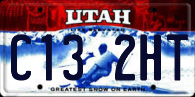 UT license plate C132HT