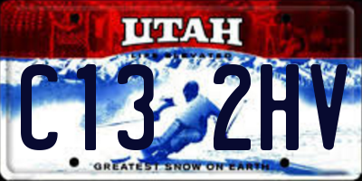 UT license plate C132HV