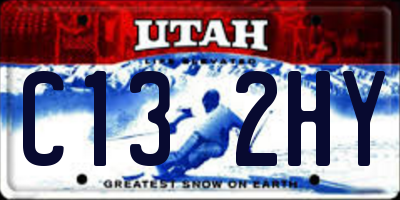 UT license plate C132HY