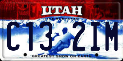 UT license plate C132IM