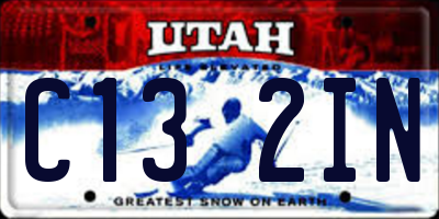 UT license plate C132IN