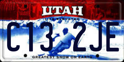UT license plate C132JE