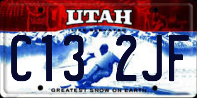 UT license plate C132JF